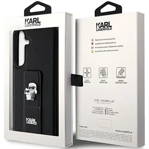 Karl Lagerfeld Coque De Téléphone Klhcs24sgsakcpk S24 S921 Gripstand Saffiano Karl&choupette Pins pas cher