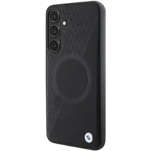 BMW Backcase hoesje geschikt voor Samsung Galaxy S24 - Effen Zwart - Leer pas cher