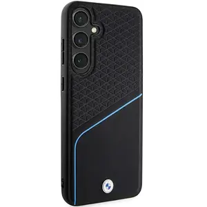 BMW Backcase hoesje geschikt voor Samsung Galaxy S24 - Effen Zwart - Leer pas cher