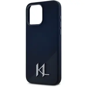 Karl Lagerfeld Silicone Shadow Metal Initial MagSafe Case for iPhone 1... pas cher