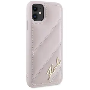 Comparateur de prix : Karl Lagerfeld Diagonal Quilted Script hoesje voor iPhone 11 / Xr - ro...