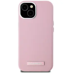 Karl Lagerfeld Case FW Metal Plate MagSafe for iPhone 15 pink (Apple iPhone 15), Coque pour téléphone portable, Pink pas cher