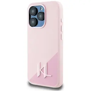 Karl Lagerfeld Silicone Shadow Metal Initial MagSafe Case for iPhone 1... pas cher