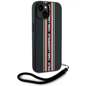 Karl Lagerfeld Hoesje Voor Iphone 15 Stripes Kabel Met Valbescherming pas cher