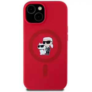 Coque pour iPhone 15 - Karl Lagerfeld Silicone MagSafe (KLHMP15SSCMCMK... pas cher