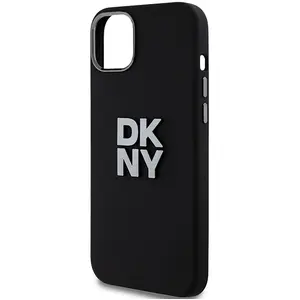 DKNY Liquid Silicone Metal Logo - Coque pour iPhone 15 / 14 / 13 (noir) pas cher