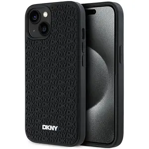 DKNY 3D rubberen hoesje met herhaald patroon voor iPhone 15 / 14 / 13 ... pas cher