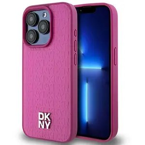 Dkny Coque De Téléphone Dkhmp15lpshrpsp Iphone 15 Pro 6.1 Leather Monogram Pattern pas cher
