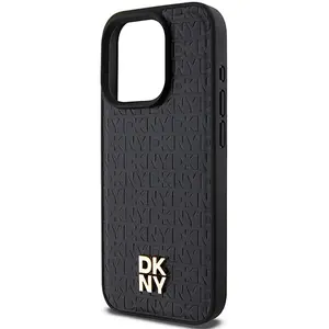 Dkny Coque De Téléphone Dkhmp15lpshrpsk Iphone 15 Pro 6.1 Leather Pattern Monogram pas cher