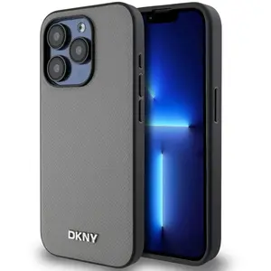 Dkny Coque De Téléphone Pu Leather Metal Logo Magsafe Iphone 15 Pro pas cher