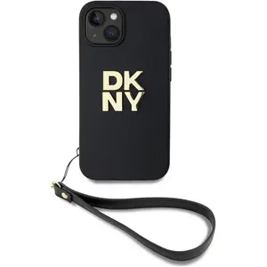 Dkny Coque De Téléphone Pu Leather Stack Logo Wrist Strap Iphone 13 pas cher