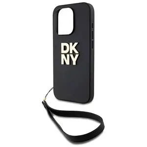 Comparateur de prix : DKNY Polsband Stock Logo hoesje voor iPhone 15 Pro - zwart