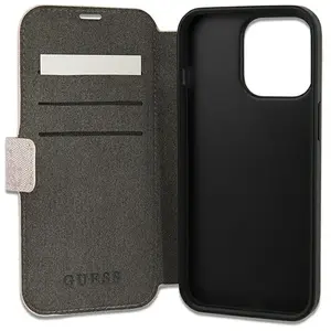 Comparateur de prix : iPhone 13 Pro Max Bookcase hoesje - Guess - Effen Roze - Kunstleer