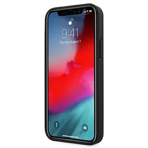 Sourcing iPhone 12 Pro Max Backcase hoesje - Mercedes-Benz - Effen Zwart - Leer pas cher