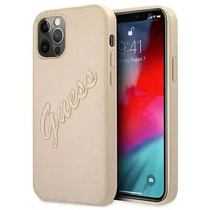 Guess Coque De Téléphone Guhcp12mrsavslg Iphone 12 Pro 6.1 Saffiano pas cher