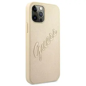 Guess Coque De Téléphone Guhcp12lrsavslg Iphone 12 Pro Max 6.7 Saffiano pas cher