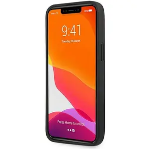 AMG iPhone 13 Pro Backcase hoesje - Mercedes-Benz - Effen Zwart - Leer pas cher