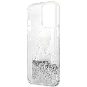 Karl Lagerfeld Coque De Téléphone Klhcp13lkicgls Iphone 13 Pro13 6.1 Liquid Karl&choupette Head pas cher