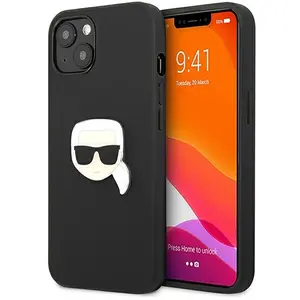 Karl Lagerfeld Coque De Téléphone Klhcp13spkmk Iphone 13 Mini 5.4 Leather Ikonik Karl`s Head pas cher