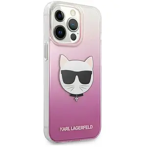 Karl Lagerfeld Coque arrière rigide pour iPhone 13 Pro Max - Choupette Rose pas cher