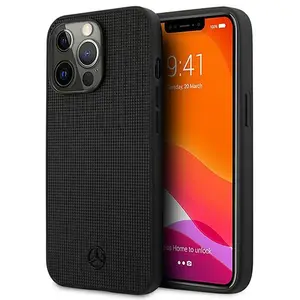 Sourcing Mercedes-Benz Coque arrière en cuir pour iPhone 13 Pro - noir pas cher