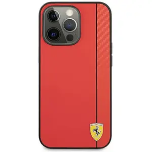 Ferrari Coque arrière en PU pour iPhone 13 Pro Max - rouge pas cher