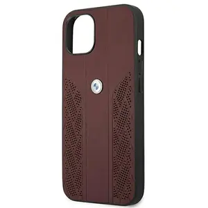 BMW Coque en cuir pour iPhone 13 - rouge pas cher