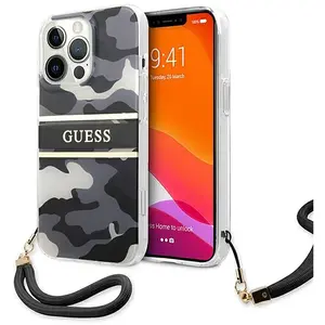 Guess Coque De Téléphone Guhcp13lkcabbk Iphone 13 Pro13 6.1 Camo Strap Collection pas cher