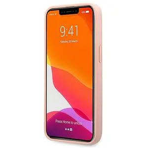 Guess Saffiano PU leren Backcase geschikt voor iPhone 13 Pro Max hoesje Roze pas cher