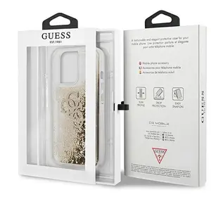 Comparateur de prix : Guess Liquid Glitter 4G Big Logo - Coque pour iPhone 13 Pro Max (Or)