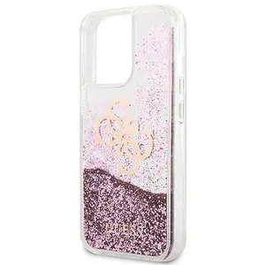 Comparateur de prix : iPhone 13 Pro Max Backcase hoesje - Guess - Glitter Roze - Kunststof