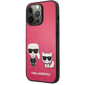 Karl Lagerfeld Coqe en PU pour iPhone 13 Pro - rose pas cher