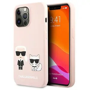 Karl Lagerfeld Coque en silicone pour iPhone 13 Pro - rose pas cher