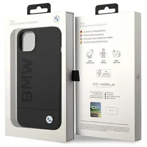 BMW Silicone Signature Logo MagSafe - Coque pour iPhone 14 Plus (Noir) - 3666339072315