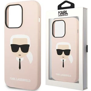 Karl Lagerfeld Coque De Téléphone Klhmp14lslkhlp Iphone 14 Pro 6.1 Silicone Karl`s Head pas cher