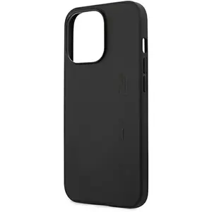 Sourcing iPhone 14 Pro Max Backcase hoesje - Mercedes-Benz - Effen Zwart - Leer pas cher