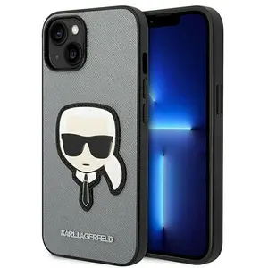 Comparateur de prix : Karl Lagerfeld Apple iPhone 14 Plus Hoesje Saffiano Karl Head Zilver