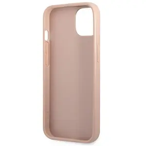 Guess Saffiano Double Card Back Case - Geschikt voor Apple iPhone 13 (6.1") - Roze pas cher