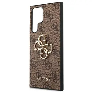 Comparateur de prix : Guess Golden Logo Samsung Galaxy S22 Ultra hoesje - Bruin