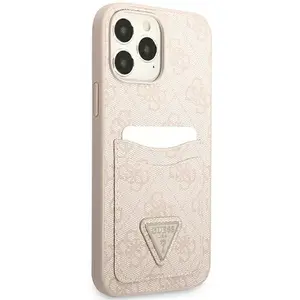 Guess 4G Double Card Back Case geschikt voor Apple iPhone 13 Pro (6.1") - Roze pas cher