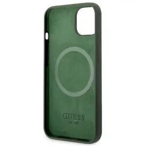 Comparateur de prix : CG MOBILE Guess GUHMP13MSBPLA Coque de protection rigide en silicone pour iPhone 13 6,1" Vert/kaki Plaque logo