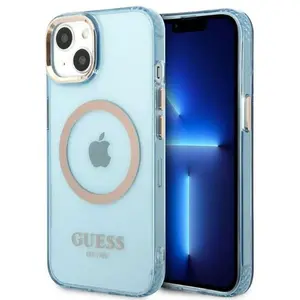 CG MOBILE Guess GUHMP13MHTCMB Coque rigide pour iPhone 13 6,1" Bleu/bleu pas cher