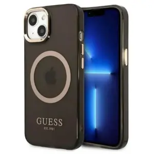 CG MOBILE Guess GUHMP13MHTCMK Coque rigide pour iPhone 13 6,1" Noir/noir pas cher