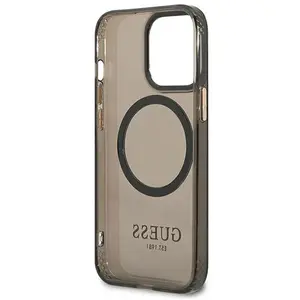 CG MOBILE Guess GUHMP13LHTCMK Coque rigide pour iPhone 13 Pro/13 6,1" Noir/noir pas cher