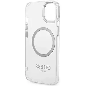 Guess GUHMP14MHTRMS Coque rigide pour iPhone 14 Plus 6,7" Argenté/arge... pas cher