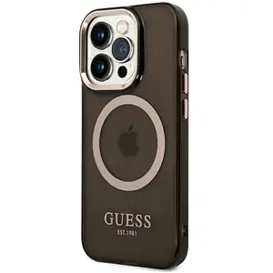 Comparateur de prix : Guess GUHMP14LHTCMK Coque rigide pour iPhone 14 Pro 6,1" Noir/noir