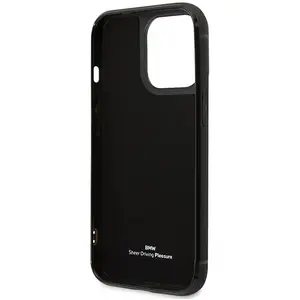 iPhone 14 Pro Backcase hoesje - BMW - Effen Zwart - Kunstleer pas cher