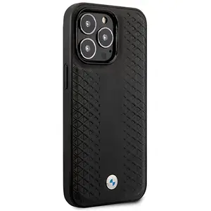 BMW Leather Diamond Back Case - Geschikt voor Apple iPhone 14 Pro (6.1... pas cher