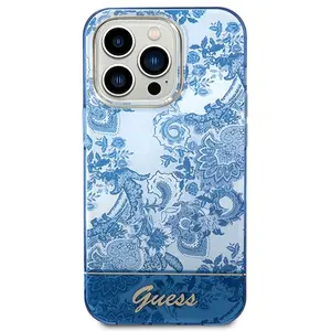 Guess Porcelain Collection - Coque pour iPhone 14 Pro Max (Bleu) - 3666339064358 pas cher