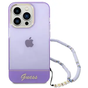 Guess Coque De Téléphone Guhcp14xhgcohu Iphone 14 Pro Max 6.7 Pearl Strap pas cher
